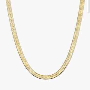 Mejuri 18k gold vermeil bold herringbone chain